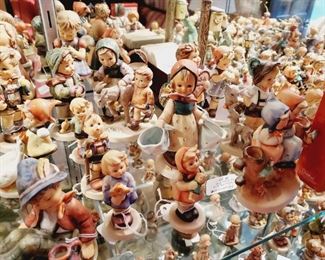 Hundreds of Hummels of various sizes and shapes. All priced individually