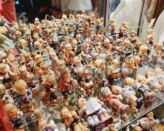Hundreds of Hummels of various sizes and shapes. All priced individually