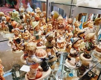 Hundreds of Hummels of various sizes and shapes. All priced individually