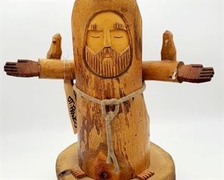 Ben Ortega signed wood carving
