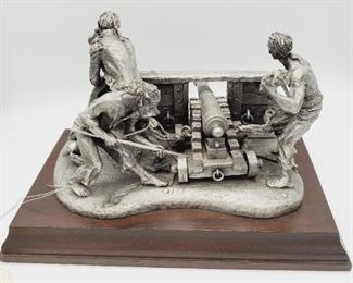 Pewter Cannonball sculpture