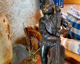 Maitland-Smith bronze rabbit sculpture
