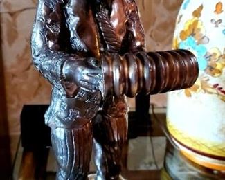 Maitland-Smith bronze dog with accordion sculpture