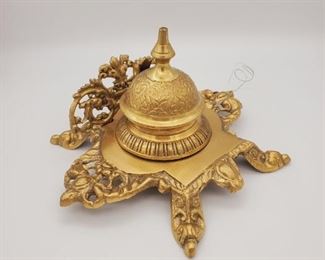 Brass Inkwell
