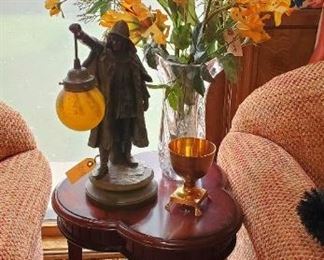 Wooden Clover side table.