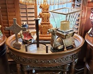 Three piece side table. Stacking. Sold as a set of three