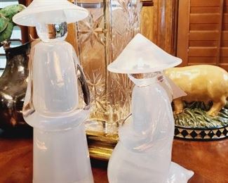 Elio Raffaeli signed glass sculptures