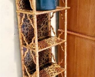 4 shelf two drawer leopard print Shelf