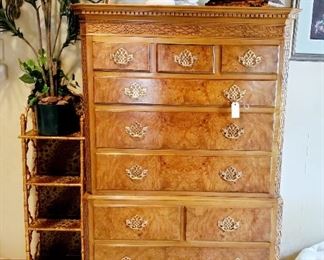 Baker Furniture 10 drawer chest of drawers. Two drawers are chipped