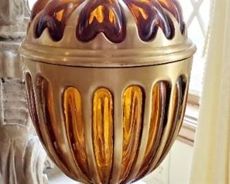 Glass and brass candy Bowl