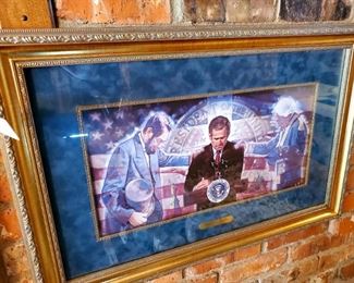 Praying for peace framed artwork. We have two of these. Priced separately