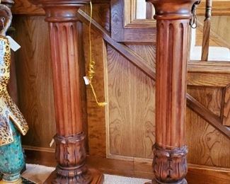 To carve wood pedestals. Priced separately