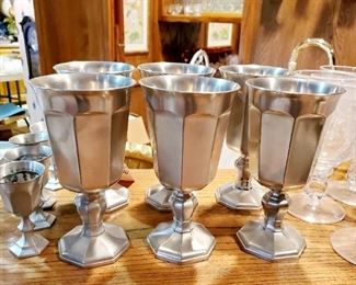 Pewter goblets