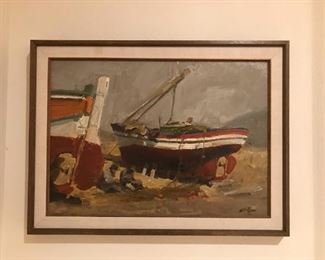 Original Oil Maritime Painting by William E. Ryan Measures 20.5 inches X 15 inches  https://www.jrusselljinishiangallery.com/william-ryan