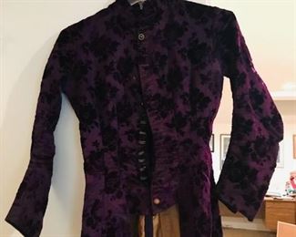 Edwardian velvet overcoat