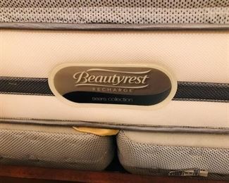 King Beautyrest Mattress with two twin boxsprings below, excellent condition/clean