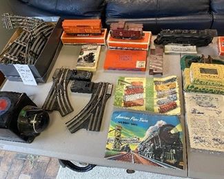 Large collection of Lionel trains and accessories.