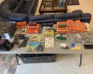 Large collection of Lionel trains and accessories.