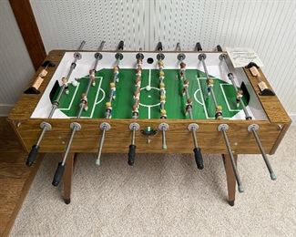 Tournament soccer (foosball) table.