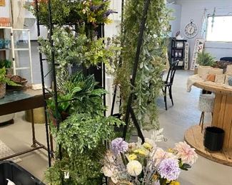 Faux Greenery and Floral Accents