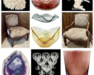 Beautiful Upholstered Chairs - DB Method Squat Machine - Collectible Astros Bobble Heads - USA Presidential Dollars Collection - Moving Blankets - Assorted Astros Shirts - Signed Baseballs - Art Glass signed by Kit Karbler - Collectible Rockets/Texans Ball Caps - Coral Decorative Pieces - Christmas Decor - Etc.