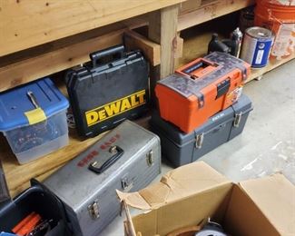 Dewalt Tool and Assorted Tools and Toolboxes