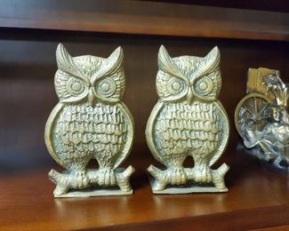 Vintage Owl Bookends