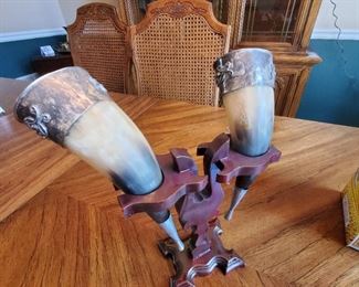 Vintage Drinking Horns