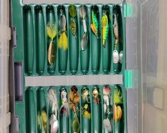 Just a sampling of the huge assortment of fishing lures