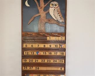 Vintage Wooden Calendar