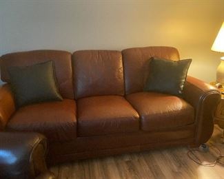 All leather sofa 