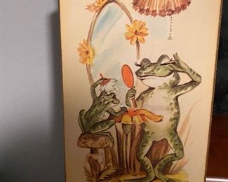 Vintage frog picture 