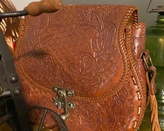 Tooled leather purse 