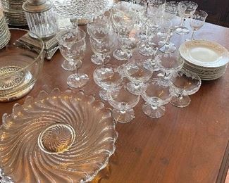 Vintage pattern etched crystal 