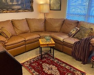 Leather sectional 