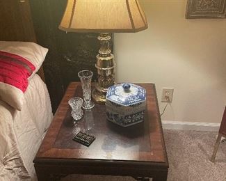 Drexel Chinese Chippendale mahogany end table 