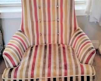 MID CENTURY STRIPED CHAIR