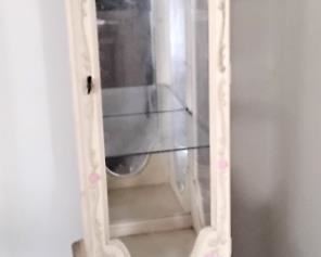 TALL PAINTED CURIO CABINET