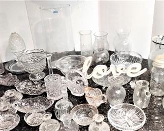 LARGE CLEAR GLASS LOT