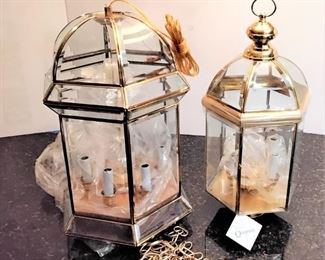 LARGE FOYER BRASS LIGHTING NEW