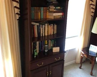 Heavy bookshelf with drawer and cabinet $120