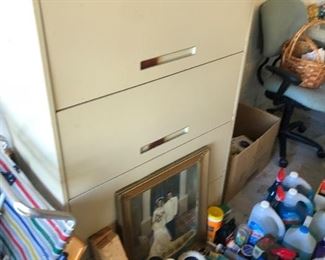 Large 4.5 ft tall double filing cabinet $80