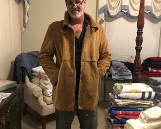 Men’s animal skinned coat $40