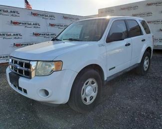#204 • 2008 Ford Escape: CURRENT SMOG : 2008
Make: Ford
Model: Escape
Vehicle Type: Multipurpose Vehicle (MPV)
Mileage: 124350
Plate:
Body Type: 4 Door Wagon
Trim Level: XLS
Drive Line: 4WD
Engine Type: L4, 2.3L
Fuel Type: Gasoline
Horsepower:
Transmission:
VIN #: 1FMCU92Z68KE60275