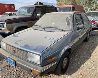 #420 • 1986 Volkswagen Jetta:Year: 1986
Make: Volkswagen
Model: Jetta
Vehicle Type: Passenger Car
Mileage:
Plate:
Body Type: 2 Door Coupe
Trim Level: Base
Drive Line: FWD
Engine Type: L4, 1.8L
Fuel Type: Gasoline
Horsepower:
Transmission:
VIN #: WVWCA0160GW284508
