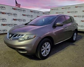 
#206 • 2013 Nissan Murano
 Needs new A/C Compressor
A/C Compressor makes a clicking noise at times.
Year: 2013
Make: Nissan
Model: Murano
Vehicle Type: Multipurpose Vehicle (MPV)
Mileage: 160,234
Plate:
Body Type: 4 Door Wagon
Trim Level: S; SL
Drive Line: FWD
Engine Type: V6, 3.5L
Fuel Type: Gasoline
Horsepower:
Transmission:
VIN: JN8AZ1MU2DW205288