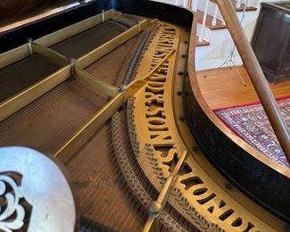 John Brinsmead and Sons Antique Burled Walnut Grand Piano (1860)