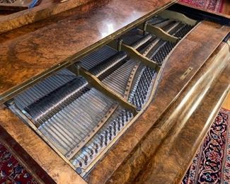 John Brinsmead and Sons Antique Burled Walnut Grand Piano (1860)