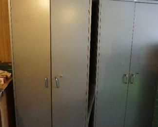 2 metal storage cabinets
