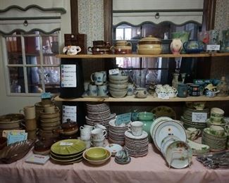 Dansk, pottery, China, Franciscan, Roseville, Hull, Hall, Frankoma, ++more